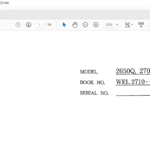 Linkbelt 2650Q 2700Q SHOP MANUAL WEL 2710-0 E - PDF DOWNLOAD