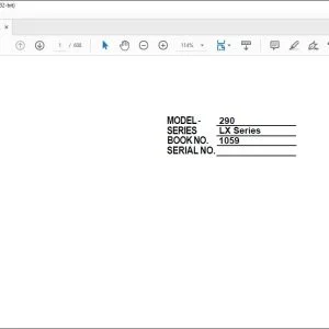 Linkbelt 290 LX SERIES EXCAVATOR SHOP MANUAL 1059 - PDF DOWNLOAD