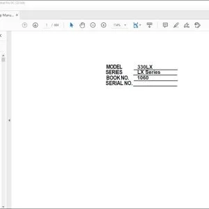 Linkbelt 330LX SERIES EXCAVATOR SHOP MANUAL 1060 - PDF DOWNLOAD