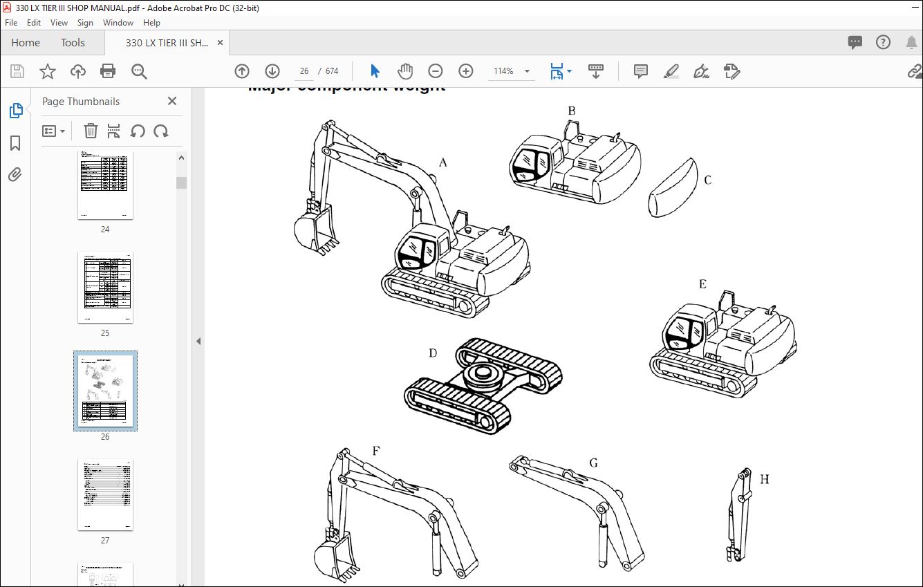 Linkbelt 330LX TIER III SERIES EXCAVATOR SHOP MANUAL 1160 - PDF ...