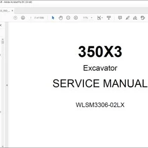 Linkbelt 350 X3 EXCAVATOR SERVICE MANUAL WLSM3306-02LX - PDF DOWNLOAD