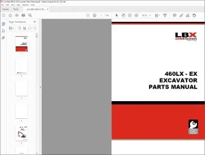 Linkbelt 460LX - EX Excavator Parts Manual - PDF DOWNLOAD
