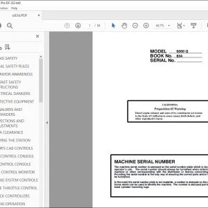 Linkbelt 6000Q EXCAVATOR OPERATOR'S MANUAL 834 - PDF DOWNLOAD