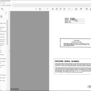 Linkbelt LS-1600 C SERIES II EXCAVATOR OPERATOR'S MANUAL WDL1606-0E - PDF DOWNLOAD