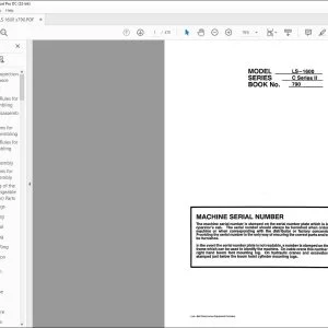 Linkbelt LS-1600 C SERIES II OPERATOR'S MANUAL 790 - PDF DOWNLOAD