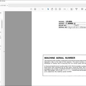 Linkbelt LS-2650 C SERIES II OPERATOR'S MANUAL WDL2652-4E - PDF DOWNLOAD