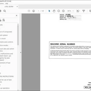 Linkbelt LS-3400 C SERIES II EXCAVATOR OPERATOR'S MANUAL WDL3402-6E - PDF DOWNLOAD