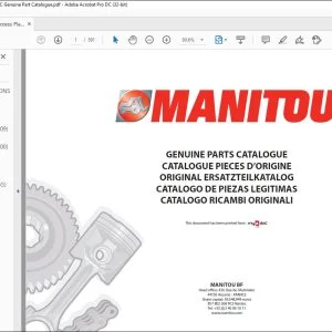 Manitou 160 AT J E3 160 ATJ E3 RC 160 ATJS E3 180 AT J 2 E3 180 ATJ 2 E3 RC Parts Catalogue Manual - PDF DOWNLOAD