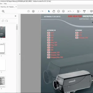 Manitou Air Heater (Airtronic-Airtronic M) Repair Manual 647406 - PDF DOWNLOAD