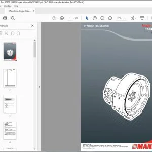 Manitou Angle Gear Box 15930 15932 Repair Manual 647058EN - PDF DOWNLOAD
