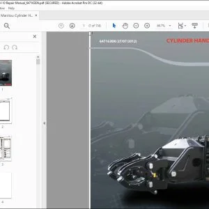 Manitou Cylinder Handler CH 10 Repair Manual 647163 - PDF DOWNLOAD