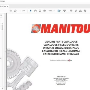 Manitou EMA15 EMA18 Genuine Parts Catalogue Manual 547630 - PDF DOWNLOAD