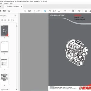 Manitou ENGINE SERIE 1100 Repair Manual 547981EN - PDF DOWNLOAD