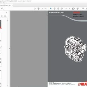 Manitou Engine Serie 1100 Repair Manual 547981EN - PDF DOWNLOAD