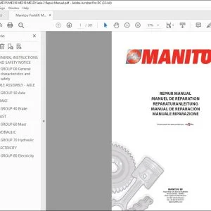 Manitou Forklift ME315 ME316 ME318 ME320 Series 2 Repair Manual M227EN - PDF DOWNLOAD
