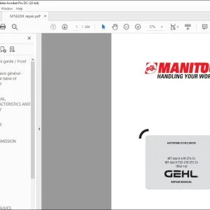 Manitou GEHL MT 420 H 57K ST5 S1 MT 420 H TSS 57K ST5 S1 (RS4-14) Repair Manual 647781EN - PDF DOWNLOAD