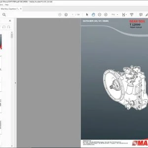 Manitou Gearbox T12000 Repair Manual 647019EN - PDF DOWNLOAD