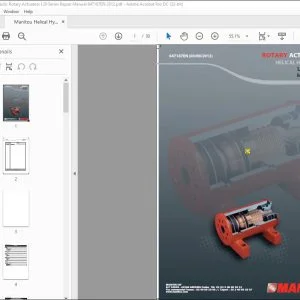 Manitou Helical Hydraulic Rotary Actuators L20 Series Repair Manual 647187 - PDF DOWNLOAD