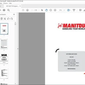 Manitou Kubota V2607-CR-E4B V2607-CR-TE4B V2607-CR-TIE4B (DOC ONLY) V3307-CR-TE4B V3307-CR-TIE4B (DOC ONLY) Repair Manual 647470 - PDF DOWNLOAD