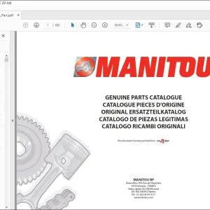 Manitou M 26-2 M 30-2 MC 30 M 26-4 M 30-4 Genuine Parts Catalogue Manual - PDF DOWNLOAD
