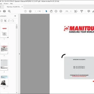 Manitou MC 18-2 D K ST3A S1 MC 18-4 D K ST3A S1 РУКОВОДСТВО ПО ЭКСПЛУАТАЦИИ 647635 - PDF DOWNLOAD