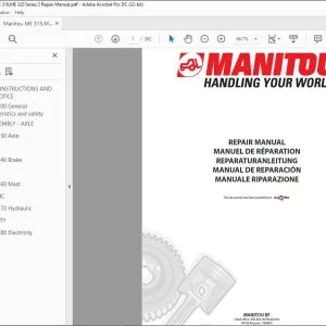 Manitou ME 315 ME 316 ME 318 ME 320 Series 2 Repair Manual - PDF DOWNLOAD