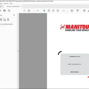 Manitou MHT 12330 245D ST5 S1 Telehandler Repair Manual 647824EN - PDF DOWNLOAD