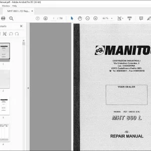Manitou MHT 860 L E2 Repair Manual 648353 - PDF DOWNLOAD