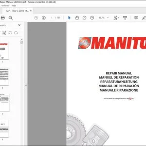 Manitou MHT 860 L SERIE M E2 Repair Manual 648353EN - PDF DOWNLOAD