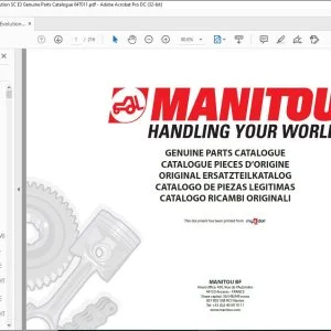 Manitou ML T 523 T EVOLUTION SC - E3 MT 620 T EVOLUTION SC - E3 Parts Catalogue Manual - PDF DOWNLOAD