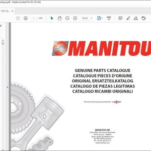 Manitou ML T-X735 T LSU S.6-E3 ML T-X735 120 LSU S.6-E3 MLT-X741 120 LSU S.6-E3 ML T-X1035 L T LSU S.6-E3 ML T-X735 120 LSU Powershift S.6-E3 Parts Manual