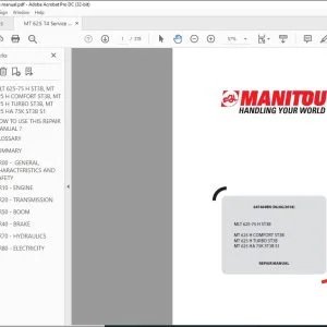 Manitou MLT 625-75 H ST3B MT 625 H COMFORT ST3B MT 625 H TURBO ST3B MT 625 HA 75K ST3B S1 Repair Manual 647469 - PDF DOWNLOAD