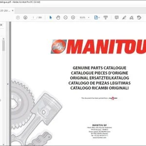 Manitou MLT 630 731 Turbo S.C MLT 634 731 Turbo LSU S.C MLT 634 120 LSU S.C MLT 634 120 LSU PS S.C Parts Catalogue Manual - PDF DOWNLOAD
