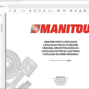 Manitou MLT 731 TURBO SB E2 Genuine Parts Catalogue Manual 547881 - PDF DOWNLOAD
