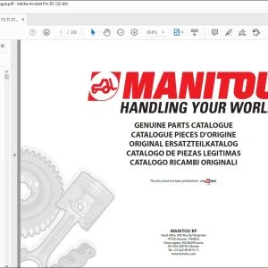 Manitou MLT 733 105 D ST4 S2 TRACT LSU MLT 733 105 D ST4 S2 TRACT MLT 733 105 D ST4 S2 Genuine Parts Catalogue Manual 647663