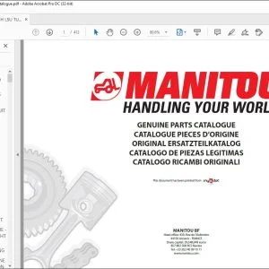 Manitou MLT 733 H LSU TURBO MLT 740 120 LSU POWERSHIFT MT 1030 S MT 1033 H L TURBO MLT 740 H LSU TURBO MLT 740 TURBO Genuine Parts Catalogue Manual 547793 - PDF DOWNLOAD