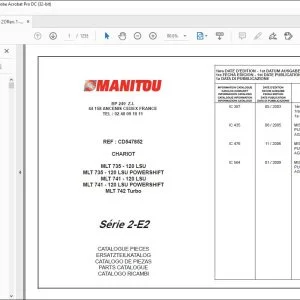 Manitou MLT 735-120 LSU MLT 735-120 LSU POWERSHIFT MLT 741-120 LSU MLT 741-120 LSU POWERSHIFT MLT 742 Turbo Serie 2-E2 Parts Manual CD547852 - PDF DOWNLOAD
