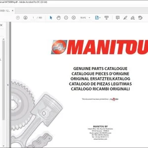 Manitou MLT 845 100D H LSU ST3B S1 MLT 845 120D LSU ST3B S1 Repair Manual 647588EN - PDF DOWNLOAD