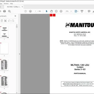 Manitou MLT940-120 LSU TURBO Series 3-E2 Parts Manual 547850P - PDF DOWNLOAD