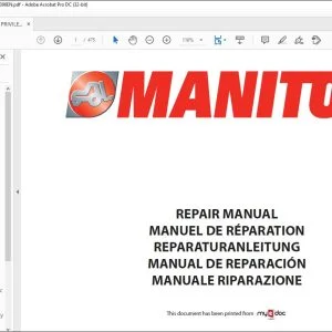 Manitou MRT 3050 PRIVILEGE E3 Repair Manual M216EN - PDF DOWNLOAD