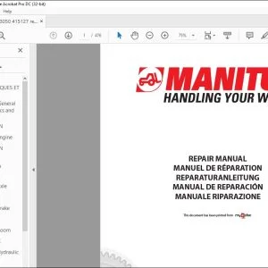 Manitou MRT 3050 PRIVILEGE - E3 Truck Repair Manual M216EN - PDF DOWNLOAD