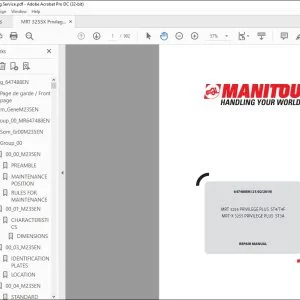 Manitou MRT 3255 PRIVILEGE PLUS ST4T4F MRT-X 3255 PRIVILEGE PLUS ST3A Repair Manual 647488EN - PDF DOWNLOAD