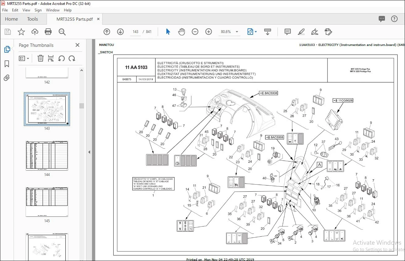Manitou MRT-X 3255 Tier IV MRT 3255 Stage IV Parts Catalogue Manual - PDF DOWNLOAD - Image 4