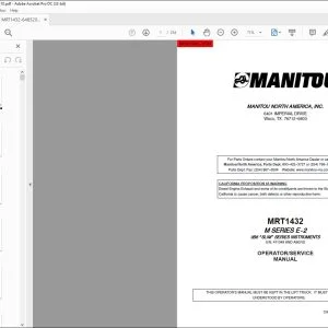 Manitou MRT1432 M SERIES E-2 3B6 “SLIM” SERIES INSTRUMENTS Operator Manual 648320AS - PDF DOWNLOAD