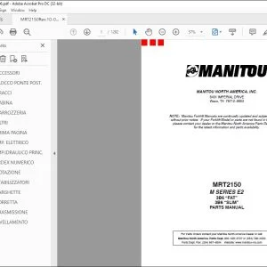 Manitou MRT2150 E2 Parts Catalogue Manual 648233 - PDF DOWNLOAD