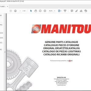 Manitou MT 1030 S TURBO S2 E2 Genuine Parts Catalogue Manual 547910 - PDF DOWNLOAD