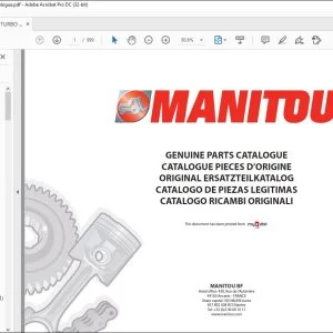 Manitou MT 1235 S S3 E3 MT 940 L TURBO S3 E3 MT 1435 SL TURBO S3 E3 MT 1235 S TURBO S3 E3 MT 1435 SL S3 E3 ML 635 TURBO S3 E3 Parts Manual - PDF