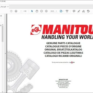 Manitou MT 1435SL MT 1440SL Turbo Maniscopic Genuine Parts Catalogue Manual - PDF DOWNLOAD