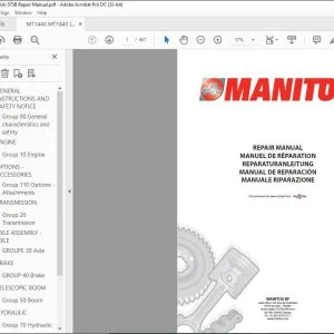 Manitou MT 1440 A ST3B MT 1840 A ST3B Repair Manual M196EN - PDF DOWNLOAD