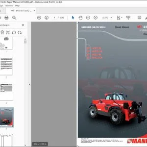Manitou MT 1440 H E3 MT 1440 HA E3 MT 1840 H E3 MT 1840 HA E3 Repair Manual 647232EN - PDF DOWNLOAD